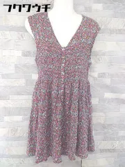 ◇ Patrons of Peace 総柄 ノースリーブ ミニ ワンピース サイズS ブラック マルチ レディース 【中古】 【1103150011045】