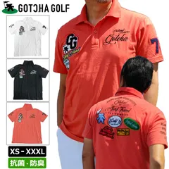 【カラー・サイズ選択可】 GOTCHA GOLF ガッチャゴルフ メンズ 半袖ポロシャツ 抗菌 防臭 プレミアムワッペン 232GG1224 ワッペンロゴ ゴルフウェア 半そで 刺繍ロゴ 手書き風 新品【GOTCHA GOLF正規販売店】