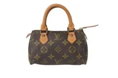 LOUIS VUITTON ルイヴィトン ミニスピーディ ハンドバッグ モノグラム M41534 PVC ブラウン 美品 中古 4c069937