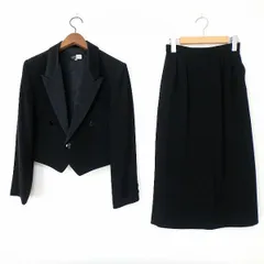 #wnc 東京ソワール ソワールベニール スカートスーツ 7 黒 ツーピース バックジップ レディース [905119]