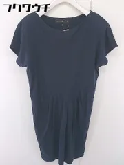 ◇ green label relaxing グリーンレーベル UNITED ARROWS 半袖 膝丈 ワンピース ネイビー レディース  【中古】 【1110120001593】