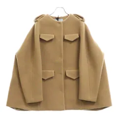 PRADA (プラダ) ノーカラー ショートコート ポンチョ ベージュ レディース P781Qのサムネイル