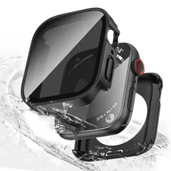 【在庫処分】カバー Series 6 5 4 SE アップルウォッチ SE第二世代 44mm 対応 Apple Watch 対応 カバー 一体型 新デザイン 超薄型 PC+ガラス素材 防水の覗き見防止設計】LISAMER 全面保護 装着簡単 高透過率 高耐久