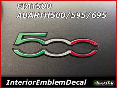 フィアット500 アバルト　インテリアエンブレム500 デカール