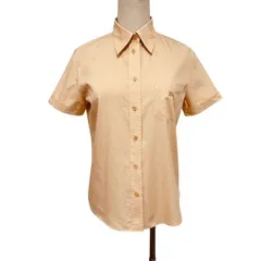 古着 バーバリーブルーレーベル BURBERRY BLUALABEL 半袖 シャツブラウス クリーニング済み ベージュ レディース サイズ38