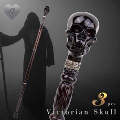 杖 ブラックスカルヘッド Victorian Skull（ヴィクトリアン