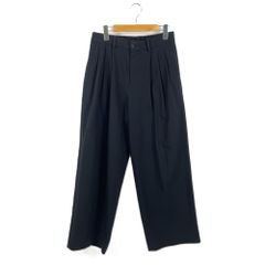 MARKAWARE マーカウェア 24/SS A24A-04PT01C TRIPLE PLEATED WIDE TROUSERS ORGANIC COTTON SURVIVAL CLOTH 3タックワイドトラウザーパンツ サイズ3 ブラックのサムネイル