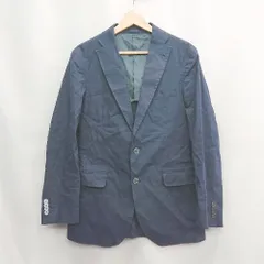 ◇ Θ TAKA-Q　タカキュー シンプル　ベーシック　内ポケット柄あり 長袖 ジャケット サイズL ネイビー系 メンズ E  【1504210010372】