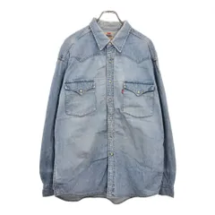 Levi's リーバイス デニムウエスタンシャツ ブルー(メンズ XL)中古 古着 V3255