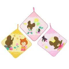 【メール便】くまのがっこう ループタオル ループタオル3P 幼稚園ループ付きハンドタオル3枚セット ガーリーデイズ 丸眞 入園入学準備雑貨 絵本キャラクター グッズ 