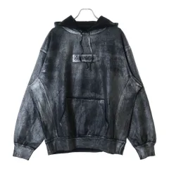 SUPREME (シュプリーム) 24SS ×MM6 Maison Margiela Foil Box Logo Hooded Sweatshirt メゾンマルジェラ ボックスロゴ プルオーバースウェットパーカー フーディー グレー