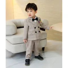 ☆ ベージュ ☆ 130cm ☆ 男の子 フォーマルスーツ pkxt8822 フォーマルスーツ 男の子 スーツ フォーマル 子供スーツ キッズスーツ 子供服 ジャケット ズボン 蝶ネクタイ ジュニア キッズ おしゃれ 韓国 お祝い 入学式 卒園式