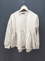 ◇ ANGELIEBE エンジェリーベ 無地 シンプル フリル コットン 長袖 トップス サイズF ベージュ レディース E 1 【1301230024590】