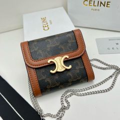 【新品未使用】セリーヌ（Celine）チェーン付き三折り財布
