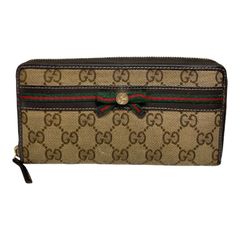 GUCCI 財布 ラウンドファスナー シェリーライン インターロッキング
