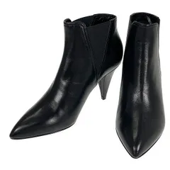 CELINE ブラックレザー ブーティ 高ヒール セリーヌ CELINE ブーティー : KOMEHYO ONLINESTORE Yahoo!店