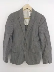 ◇ BEAUTY & YOUTH UNITED ARROWS ストライプ コットン100% 長袖 ジャケット サイズS グレー ホワイト系 メンズ P  【中古】 【1209050003958】