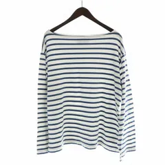 美品 ウティ Outil フランス製 長袖 ボーダー バスクシャツ 白ネイビー フランス軍ボーダーバスクシャツ - Fresh Service NECESSARY or