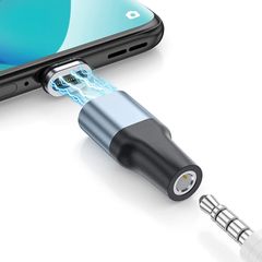 【DAC内蔵】磁気マグネットType-C to 3.5mmイヤホン変換アダプター 電話/音量調節/音楽対応 イヤホンジャック イヤホン ヘッドホン ヘッドセット 【iPhone/iPad/Mac/Android スマートフォン、タブレットに適用】HITZ70