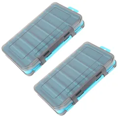 Tochi Wish 両面 ルアーケース リバーシブル 収納 ボックス 洗える 大容量 釣具 タックル ボックス 2個 セット L ブルー [ブルー] [L]