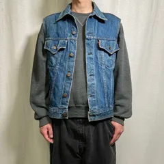 70年代 USA製 Levi's リーバイス 70505-0217 デニムベスト カットオフ オレンジタブ メンズM相当 