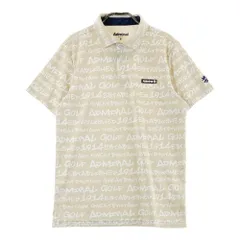 サイズ：L ADMIRAL アドミラル 2022年モデル 半袖ポロシャツ ロゴ 総柄 ベージュ系 [240101319283]# ゴルフウェア メンズ ストスト