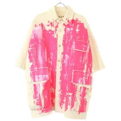 MARNI マルニ 21SS オーバーサイズペイントデニムシャツジャケット CUJU0012P0 アイボリー ピンク 46のサムネイル