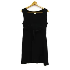 シップス ワンピース トップス ノースリーブ リネン混 レディース ﾌﾘｰサイズ ブラック SHIPS 【中古】