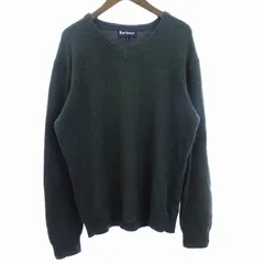 バブアー Barbour ニット セーター 長袖 Vネック ウール MKN0020SG71 カーキ XLのサムネイル