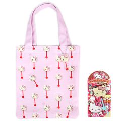 ハローキティ 不二家棒付きチョコレート＆手提げバッグ セット ミニトート サブバッグ  サンリオ sanrio キャラクター