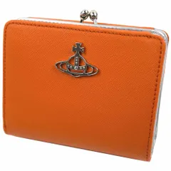 ヴィヴィアンウエストウッド 財布 Vivienne Westwood レディース 二つ折り財布 がま口 SAFFIANO ORANGE オレンジ 51010020-L001N-F401 51010020 L001N F401