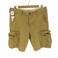 ホリスター Hollister ストーン ウォッシュ加工 ボタンフライ ミリタリー カーゴショーツ メンズ  32のサムネイル