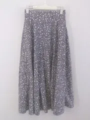 ◇ HONEYSUCKLE ROS ハニーサックルローズ 花柄 ロング フレア スカート サイズM パープル ホワイト レディース P  【1301100009955】