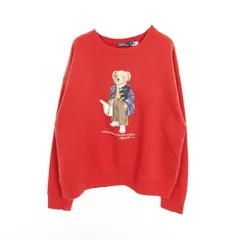 ポロ・ラルフローレン POLO RALPH LAUREN スウェット ポロベア レッド コットン ポロベア スウェットシャツ レディース Used A