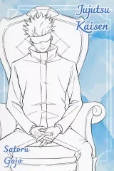 【中古】ポストカード 五条悟(線画) ポストカード Chair：RED 「呪術廻戦PLAZA in ロフト」 お買い上げプレゼント特典