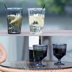 ★新品★即購入OK★ コップ カップ グラス おしゃれ デザイン ワイングラス タンブラー クリア 透明 スモーク 420ml 250ml 樹脂製 食洗機可 割れにくい 重ねられる kinto キントー 【toh-310511】