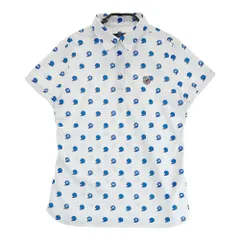 サイズ：L CALLAWAY キャロウェイ  半袖ポロシャツ ヘルメット総柄 ホワイト系 [240101407856]# ゴルフウェア レディース ストスト