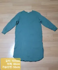 gu ターコイズ ロングニットドレス s