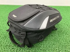バグスター製 シートバッグ 白/黒 社外 中古 バイク 部品 BAGSTER SPIDER 15-23L ツーリング リュック レインカバー GPZ900R CBR1100XX