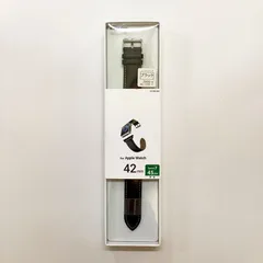 Apple Watch 44/42/41mm 対応 バンド ベルト レザー ヴィーガンレザー ステッチ シンプル おしゃれ ブラック AW-42BDLRBBK 【ELE-58737】 【★A】