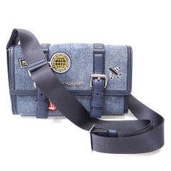 Ft627921 マイケルコース ショルダーバッグ COOPER エンベリッシュ デニム トランク クロスボディ メンズ Michael Kors 中古