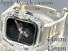 クリアシルバー★アップルウォッチバンド ラバーベルト カバー　Apple Watch クリア ケース 44mm 45mm 4 5 6 7 8 se スポーツ メンズ レディース