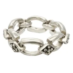 SLV925チェーンリング シルバー ユニセックス ひし形 指輪 透かし シンプル カジュアル ロック パンク オソロイ レディース メンズ プレゼント用にも ギフト メール便 送料無料 プレゼント 秋冬 大人気