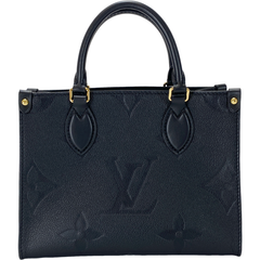 ルイ・ヴィトン LOUIS VUITTON モノグラム アンプラント オンザゴー PM 2WAYショルダー M45653 ノワール レザー ハンドバッグ