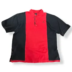 古着 ★ポロシャツ ★ジョーダン ★バスケ ★切替 ★レッド ★ブラック ★basketball ★JORDAN ★used ★刺繍 ★配色