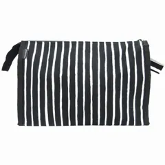 マリメッコ marimekko ポーチ バッグ クラッチ ストライプ 黒 ブラック 白 ホワイト /SS 0810のサムネイル