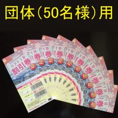 リフト割引券 2024-2025シーズン 1日券用 10枚（50名分） 団体 オフ会 スキー・スノーボードツアー用 スキージャム勝山 820027