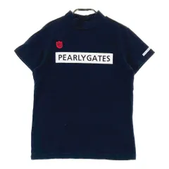 サイズ：1 PEARLY GATES パーリーゲイツ 2022年モデル ハイネック 半袖Tシャツ  ネイビー系 [240101304655]# ゴルフウェア レディース ストスト