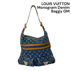 ●ルイ ヴィトン LOUIS VUITTON モノグラム デニム バギーGM ショルダーバッグ ハンドバッグ レディース 5D773