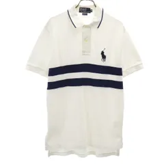 Polo by Ralph Lauren ポロバイラルフローレン 半袖 ポロシャツ M ホワイト メンズ 古着